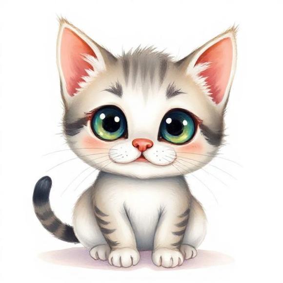 Глазастый котёночек хочет играть