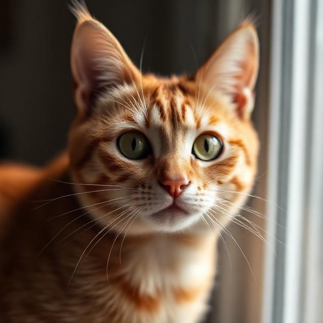 Рыжий кот — портрет крупным планом